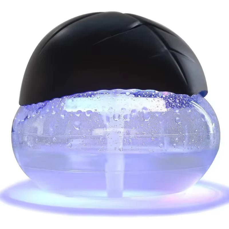 Water-Based Air Purifier and Revitalizer with LED Color-Changing Lights for Enhanced Room Freshness (Black)