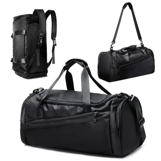 Lightweight 40L Sports Duffel Bag with Shoe Compartment for Men and Women - Foldable Travel Gym Bag